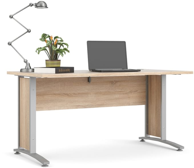 Giga Living Bureau Prima - Grijs/Naturel - 150x80x75cm