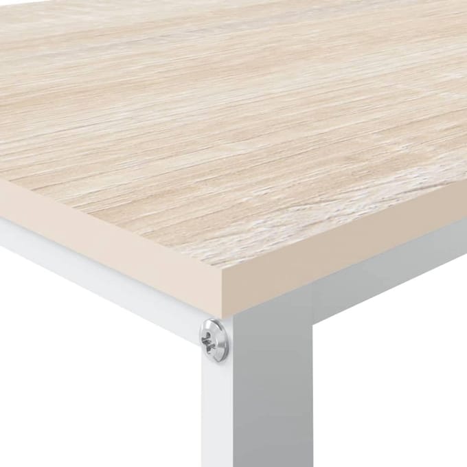 Bureau Houtlook - Werktafel Studiebureau - Thuiswerken Kantoor - Stabiel Metaalframe - 110x60x73 cm - Eikenlook Bruin