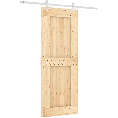 vidaXL - Schuifdeur - 80 - x - 210 - cm - Massief - Pine - Hout - (Onbehandeld)