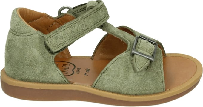 pom d'api - POPPY EASY - SandalenJongensKindersandalen - Kleur: Groen - Maat: 22