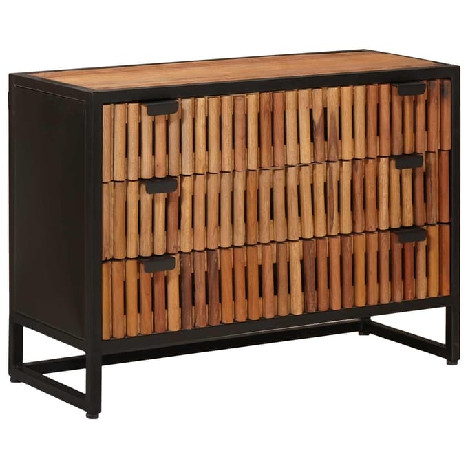 vidaXL - Ladekast - 75 - x - 30 - x - 54 - cm - Massief - Mangohout - en - Geëngineerd - Hout
