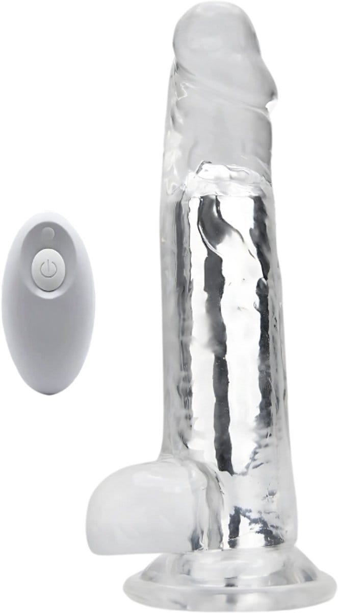 Power Escorts Vibrerende Realistische Dildo – 19 cm – Oplaadbaar – br-n12468
