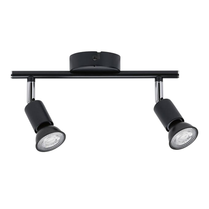 Spotlight Carolina IP44 GU10 230V max. 2x10W dimbaar Antraciet, Chroom