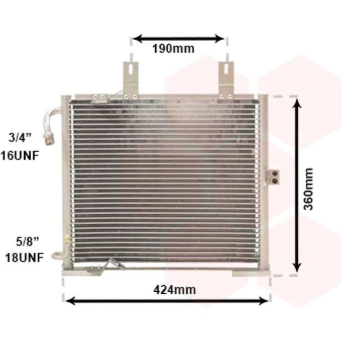 Condensator, airconditioning VAN WEZEL 06005147