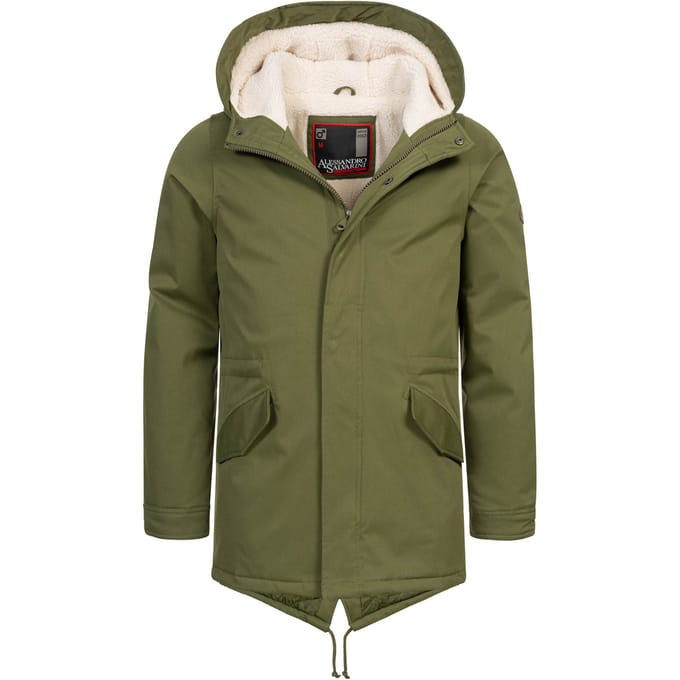 Alessandro Salvarini heren winterparka met teddovoering en capuchon