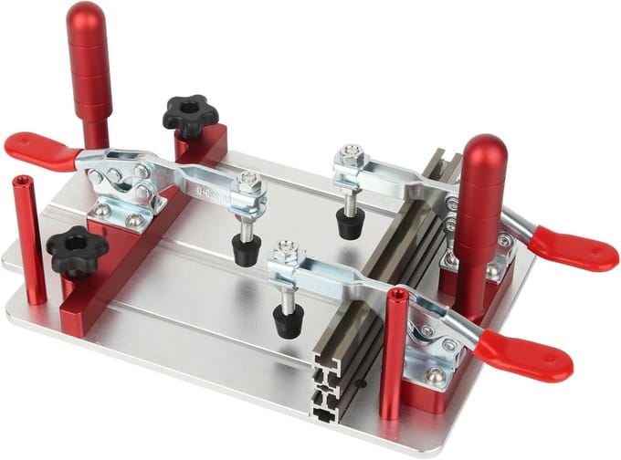 Routertafel Slede - Coping Sledge - Precisie Houtbewerking - Verstelbaar 0-48mm - 1445mm Klembreedte - Aluminium
