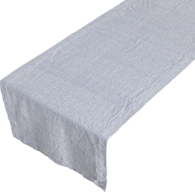 Linen & More - Tafelloper 'Sara' (50cm x 140cm, Indigo Blue)