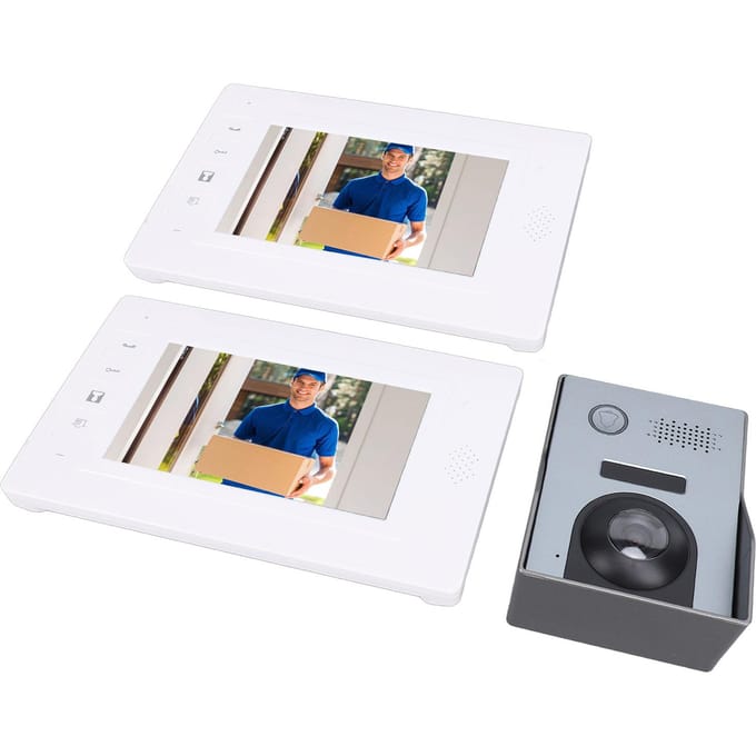 Video Deurintercom Systeem 7 Inch Kleurenscherm Bedraad Video Deurtoegangsysteem Tweerichtingsintercom EU Plug