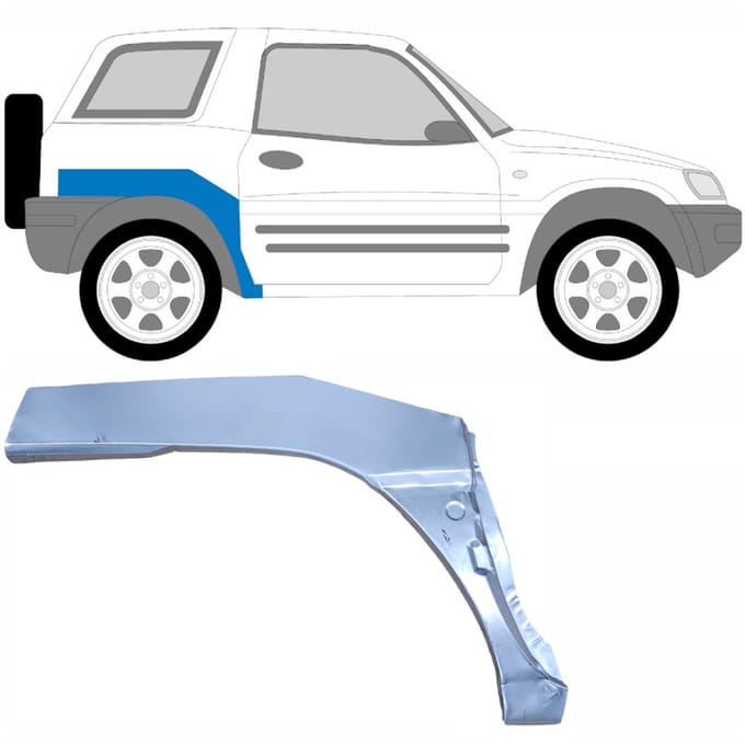 Reparatiepaneel achterspatbord voor Toyota Rav4 1994-2000 / Rechts
