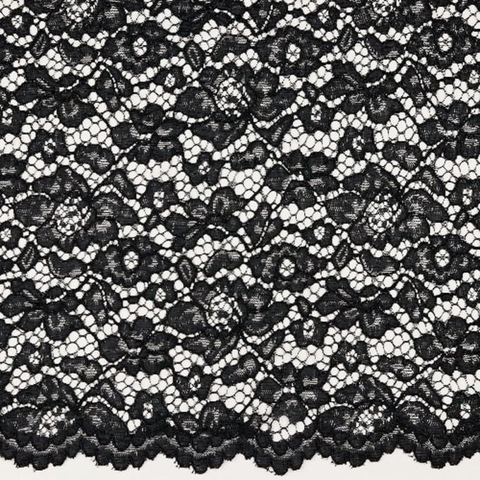 10 meter kant stof - Zwart - 145cm breed