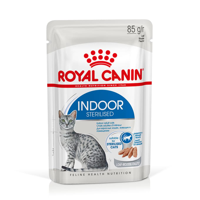 48x85g Indoor Sterilised Paté Royal Canin Kattenvoer