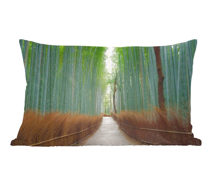 Sierkussens - Kussentjes Woonkamer - 50x30 cm - Bamboe - Pad - Bos