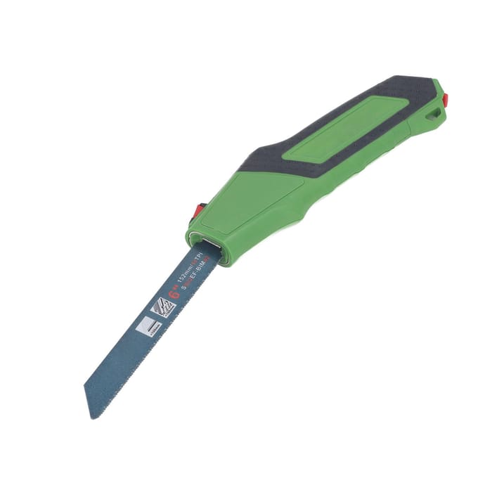 Zaagblad Handvat Set TPR en Snelstaal Multi Bladen Handzaag voor Gipsplaten green