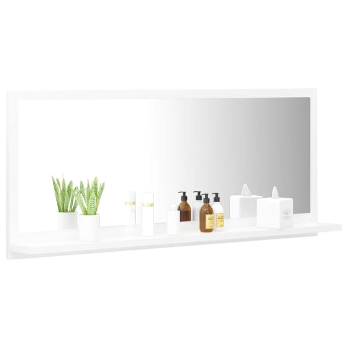 vidaXL - Badkamerspiegel - 90x10,5x37 - cm - spaanplaat - wit