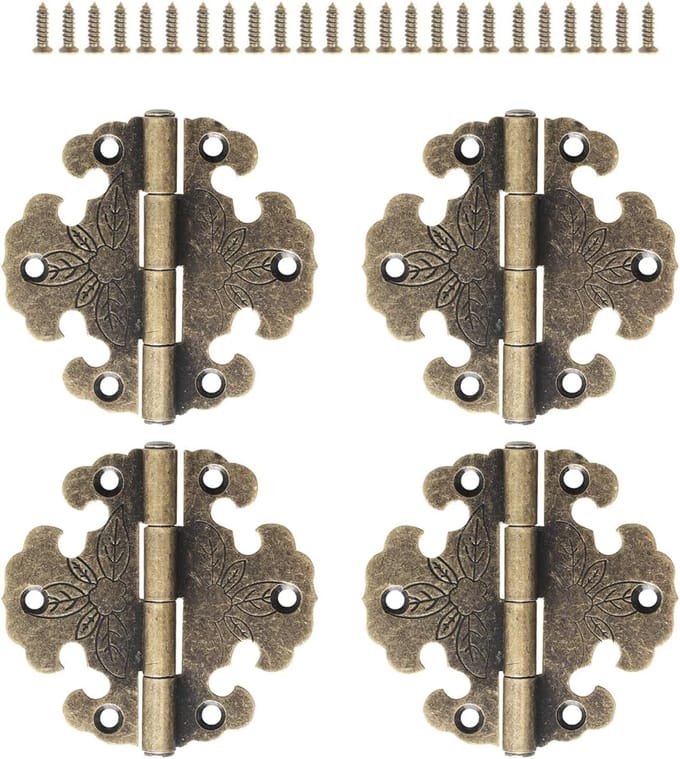 Solidchoice - Antieke Bronzen Mini Deurophangscharnieren voor Meubels