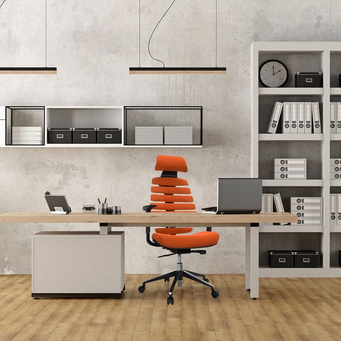 ERGO LINE II PRO | Stof - Professionele bureaustoel Oranje