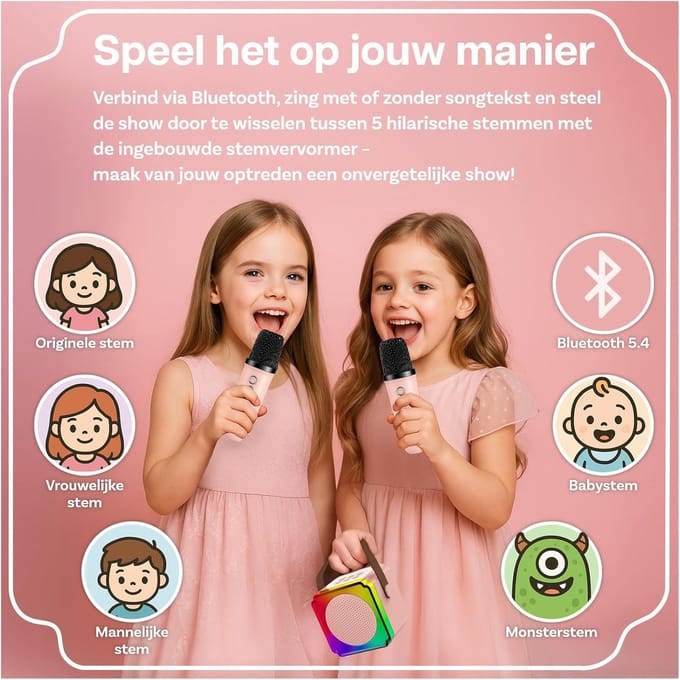 Karaokeset met Draadloze Microfoon - Bluetooth Speaker - Partyspeaker - Feest set
