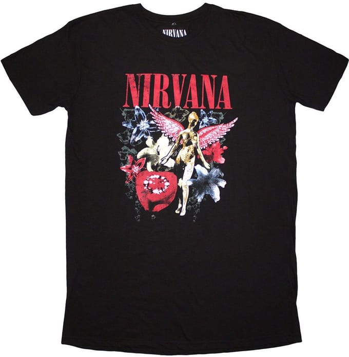 Nirvana - In Utero Vintage Collage T-shirtjurk - S - Zwart
