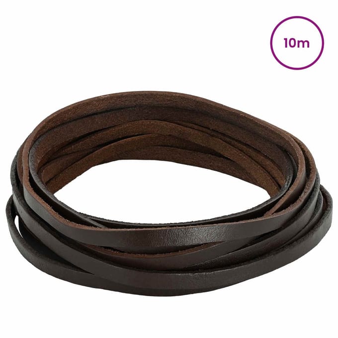 vidaXL - Leren - riem - 1 - Donkerbruin - 1000 - x - 0,6 - cm - Leer