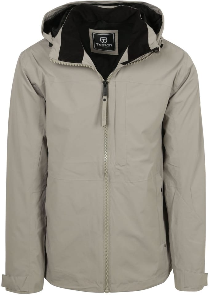 Tenson Dustin MPC Extreme Jacket Greige - Maat M - Heren - Regenjas