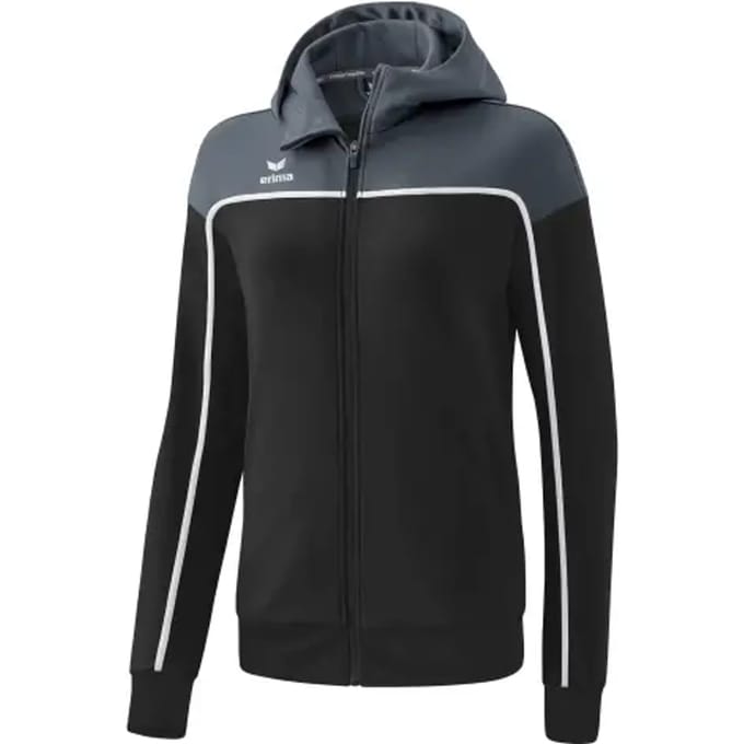 Erima Change Trainingsjack Met Capuchon Dames - Wit / Slate Grey / Zwart | Maat: 44