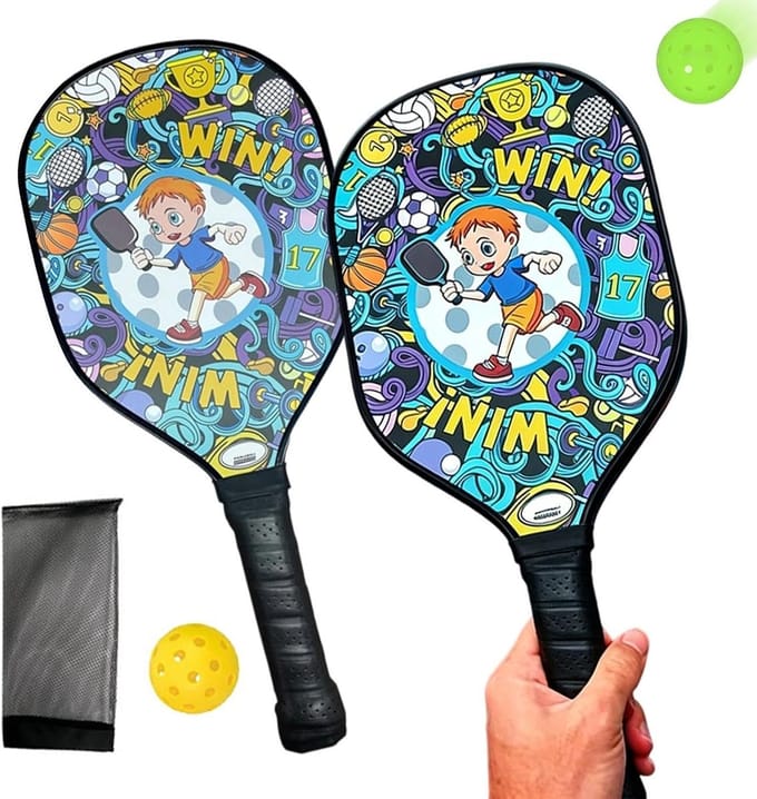 Paddle Racketball-set - Padel Rackets - Reflexen Trainen - Antislip Handgreep - 40 x 20 x 2 cm - Niet gespecificeerd