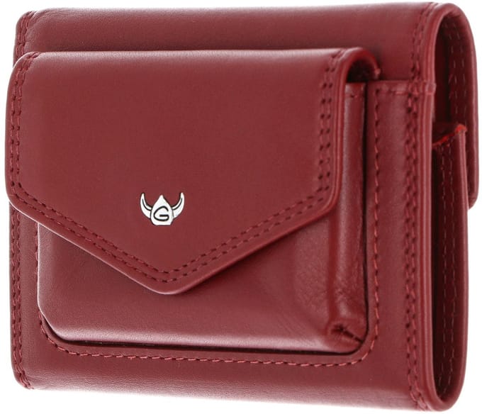 Golden Head Leren portemonnee Polo RFID Protect Minischeintasche 1079 Rot donkerrood