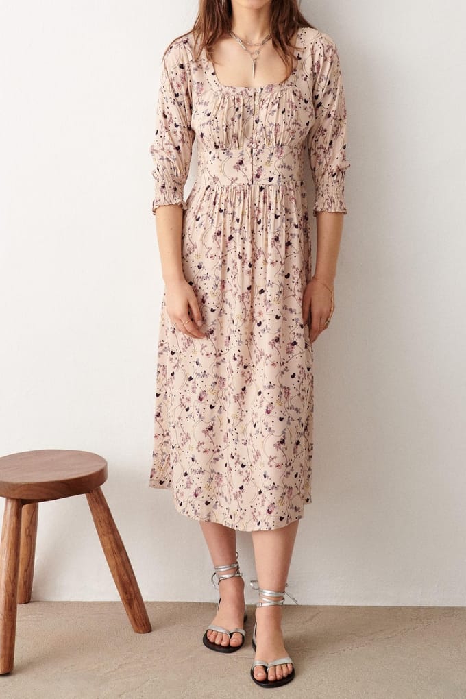 BA&SH Robe Maya Nude Taglia: S | Abiti Midi Outlet | Donna