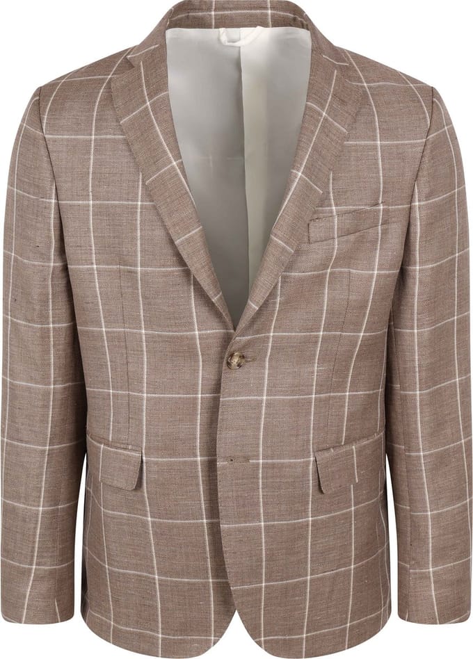 Steppin' Out Colbert Merinowol Bruin - Maat 46 - Heren blazer