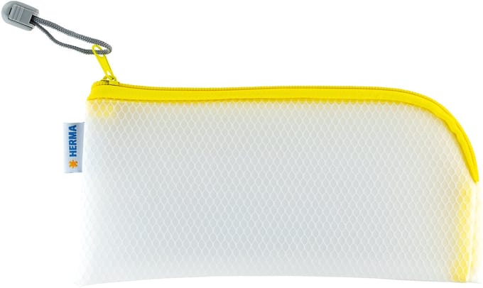 HERMA ritssluitingzakje 'Mesh Bags', 230 x 110 mm, geel