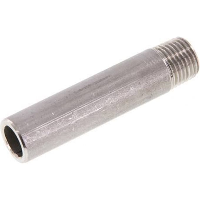R 1/4'' Buitendraad x 13.5mm RVS Pijpnippel met Las uiteinde 20 Bar DIN 2982 - 60mm