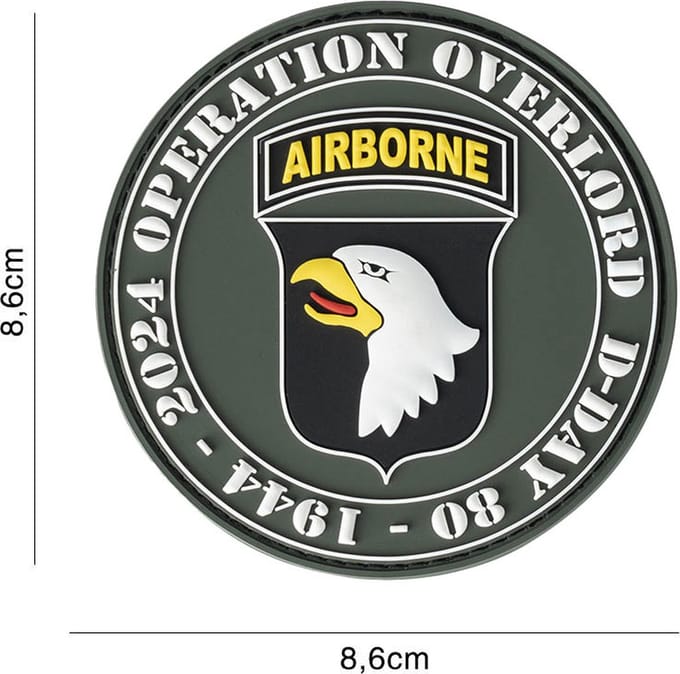 Embleem 3D PVC D-Day 80 101st Airborne