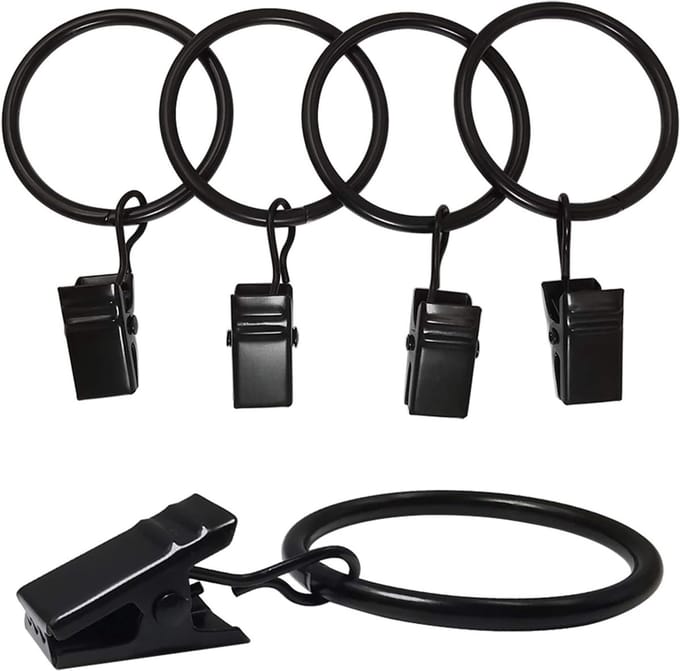 Gordijnringen Clips - 20 stuks 3.5x3.2 cm