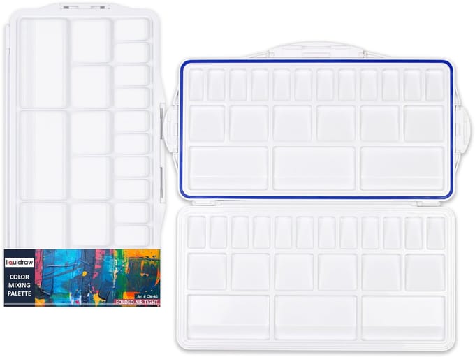 Dailygoods - 42 Well Verfpalet Luchtdicht - Extra Groot voor Acryl, Olie & Aquarel
