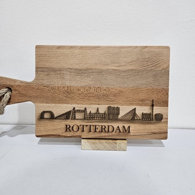 borrelplank beukenhout skyline Rotterdam 34 cm