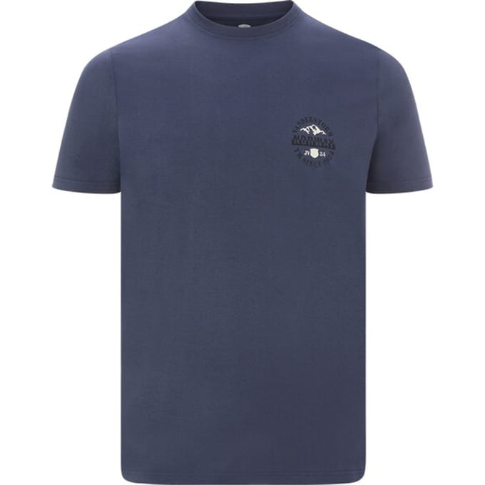 Jan Vanderstorm herren T-Shirt - 68/70 - blauw - Plus Size