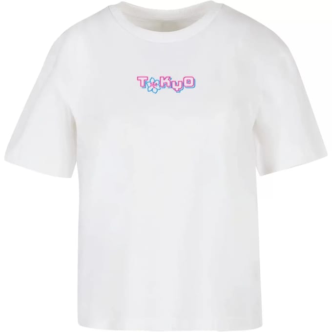 Dames-T-shirt Miss Tee Tokyo Dragon Neon