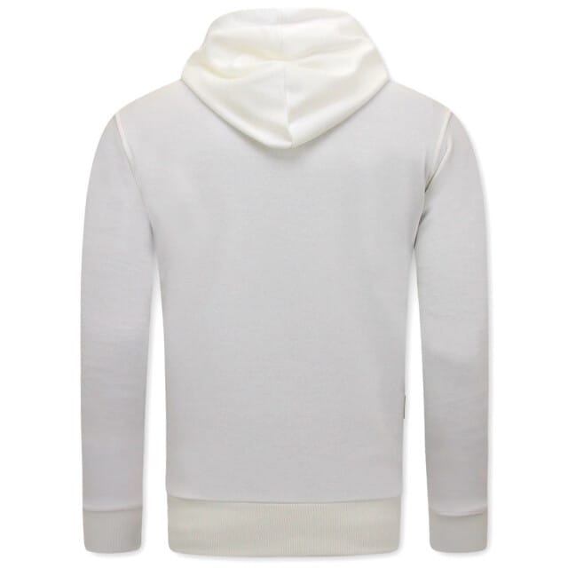 Hoodie Heren Print - Virgins Wanted - Beige