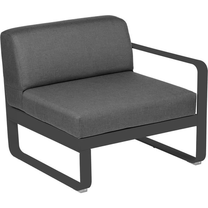 Fermob BELLEVIE Fauteuil Module rechts - 47 antraciet mat - A3 grafietgrijs