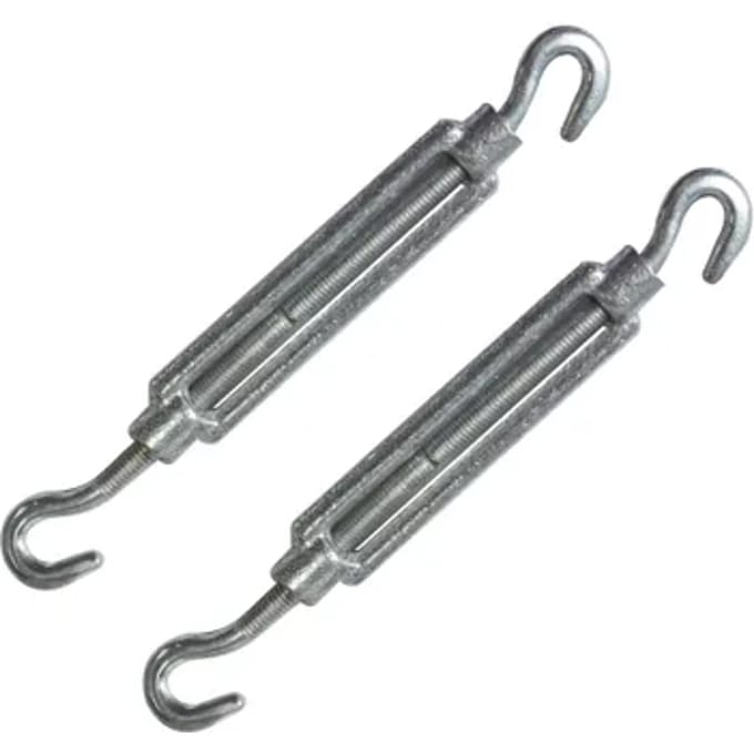 Sencys Kabelspanner - Gegalvaniseerd - Met Haken - M5 70mm - 2 Stuks