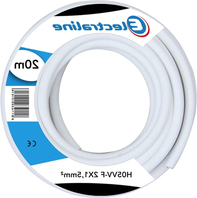 Kabelrol H05VV-F 3G1.5 mm² 20 m Wit