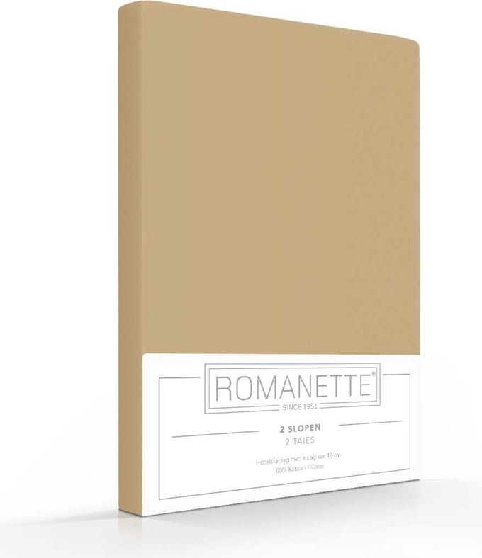 Romanette Slopen 100% Katoen Camel 100% Katoen Kussensloop 60x70
