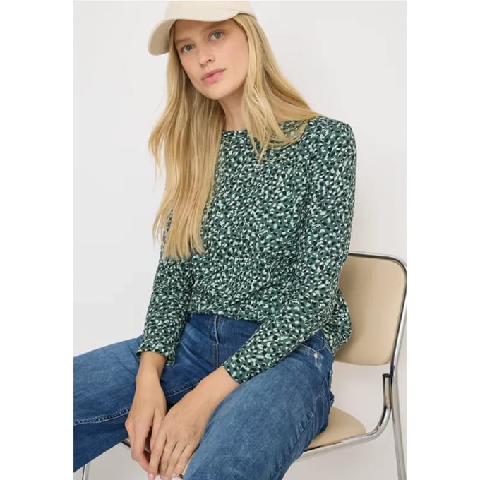 Gedessineerd shirt met lange mouwen