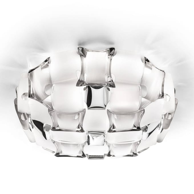 Slamp Mida plafondlamp, Ø 67 cm, platina/wit