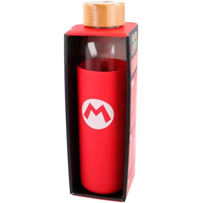 Glazen drinkfles met siliconen deksel Stor Nintendo Super Mario Bros