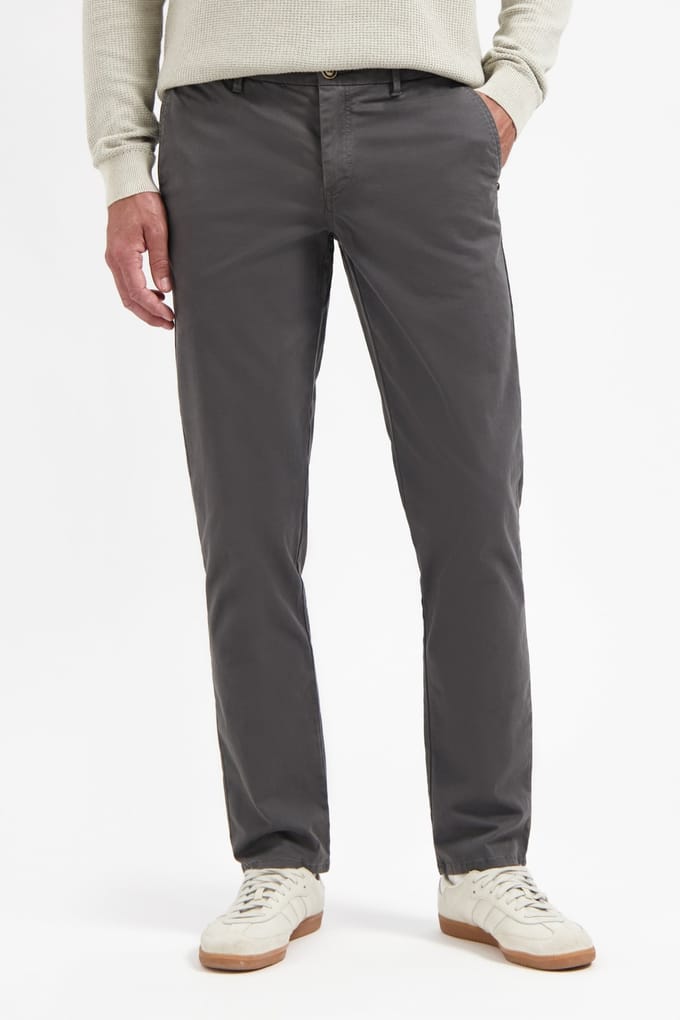 No Excess Pants Stretch Garment Dyed Dark Grey Größe: W28L34 | Chinos Outlet | Herren | Grau