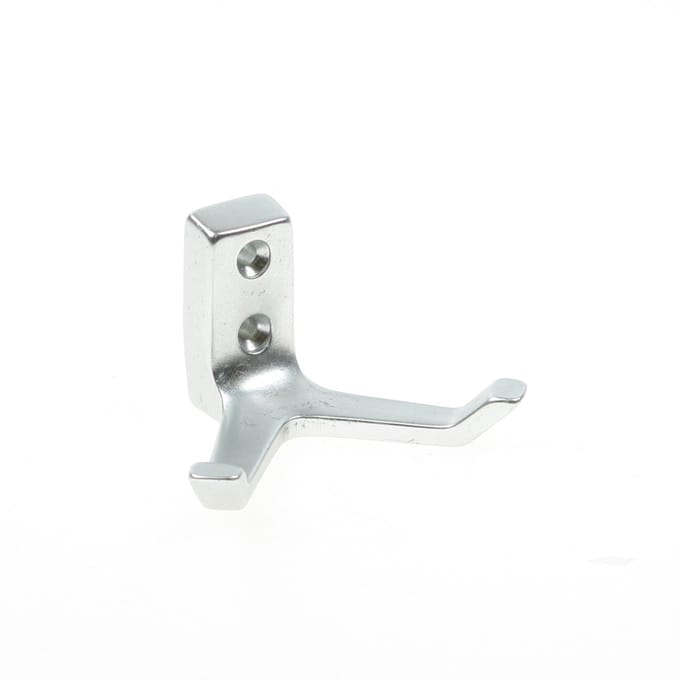 Hermeta Hoedhaak - Jashaak - 0033-01 - Zilver - Aluminium - Dubbele haak zilver - Dutch Design - Oersterk - Multifunctioneel