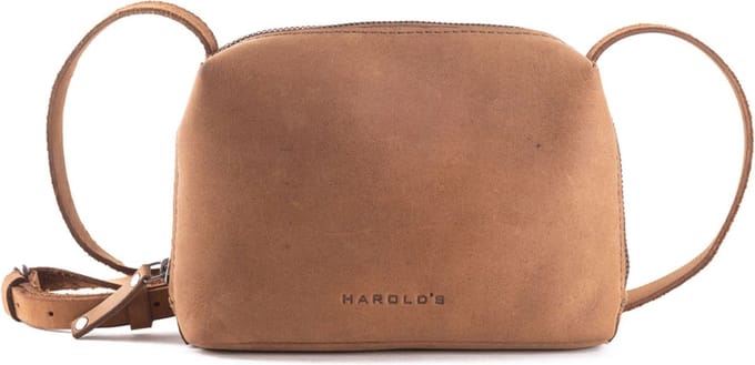 HAROLD'S Leren Schoudertas Antic Postcase Nature Bruine