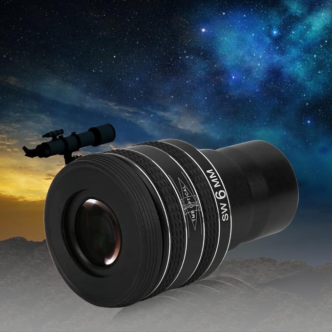 1,25 inch 58 Graden 6 mm Planetaire Oculair voor Astronomie Telescoop Monoculair black