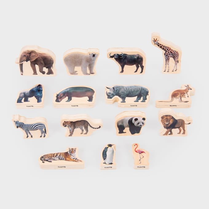 tickit® Houten Wilde Dieren Blokken